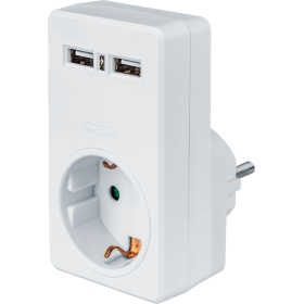 Navigator Адаптер 61 699 NAD-USB02-1E-C-WH с/з 1 гн. USB2.1A