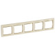 Рамка 5 постов - Legrand Valena - слоновая кость/золотой штрих