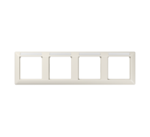 JUNG Рамка 4-кратная горизонтальная с полем для надписи слоновая кость