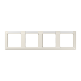 JUNG Рамка 4-кратная горизонтальная с полем для надписи слоновая кость