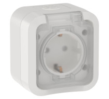 TORS Розетка 1-я с з/к кр. 16А IP55 TS320 белый IEK