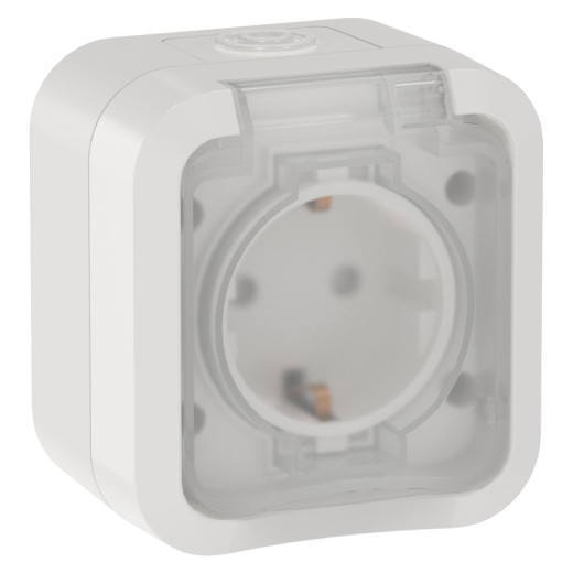 TORS Розетка 1-я с з/к кр. 16А IP55 TS320 белый IEK