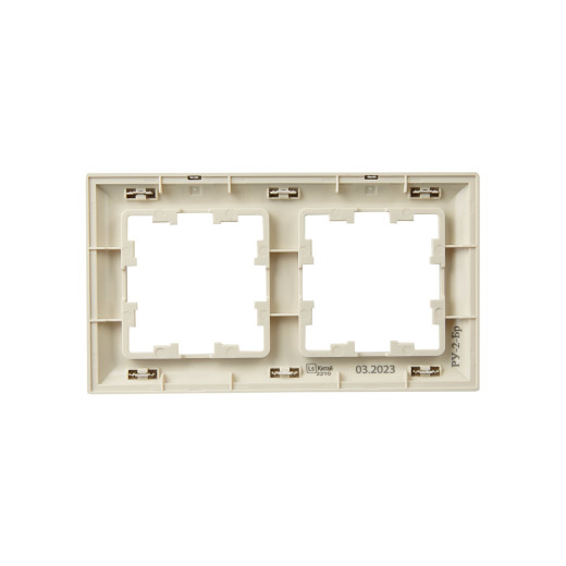 BRITE Рамка 2-мест. РУ-2-Бр беж./шамп. IEK