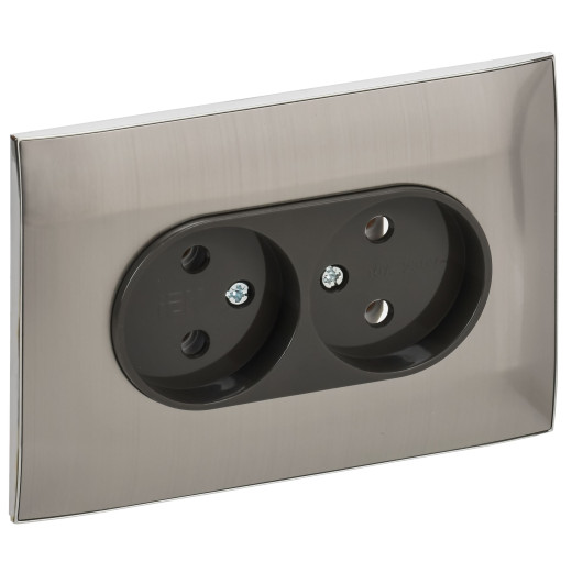 SKANDY Роз. 2-я без з/к/ш 10А в сб. SK-R10N никель IEK