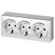 Розетка ЭРА Эксперт 11-2208-03 тройная с заземлением 3х2P+E Schuko IP20 16A-250В ОУ алюминий