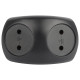 Разветвитель электрический ЭРА SPx-2-B на 2 розетки без заземления 10А черный