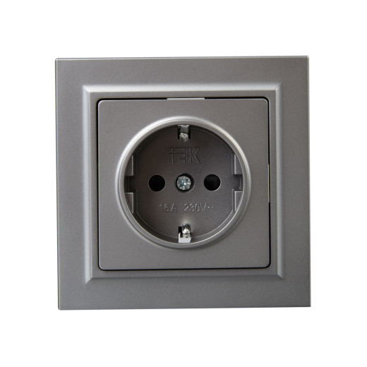 BRITE Роз. с з/к/ш 16А в сб. РСР14-1-0-БрС сталь IEK