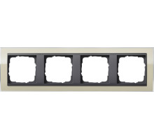 Gira Event Clear Песочный/Антрацит Рамка 4-ая