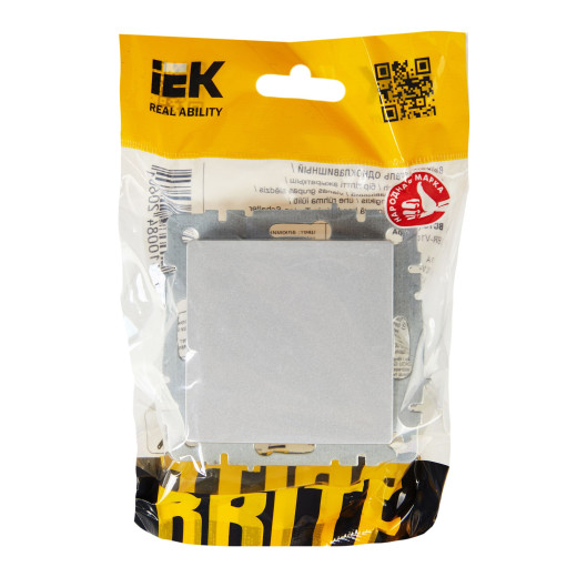 BRITE Выключ. 1-кл. 10А ВС10-1-0-БрА алюм. IEK