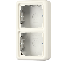 JUNG CD 500/CD plus Бежевая Коробка для накладного монтажа 2-ая с рамкой