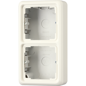 JUNG CD 500/CD plus Бежевая Коробка для накладного монтажа 2-ая с рамкой