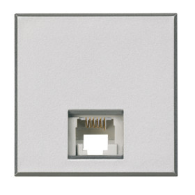 BT Axolute Алюминий Розетка телефон RJ12 3 кат. 2 мод, тип коннектора К10.