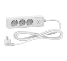 Schneider Electric Unica Extend Бел Удлинитель 3 розетки 2К+З, кабель 3м
