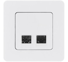 Legrand/Daccord INSPIRIA Белый Двойная розетка RJ 45 - категория 6 - UTP.