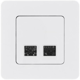 Legrand/Daccord INSPIRIA Белый Двойная розетка RJ 45 - категория 6 - UTP.
