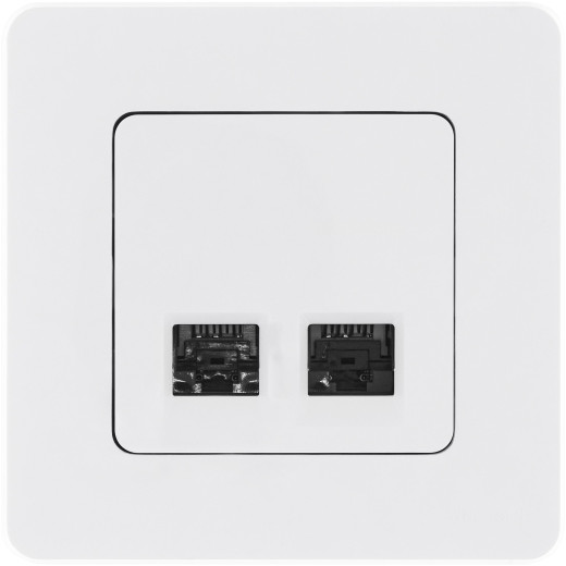 Розетка компьютерная двойная RJ45 категория 6 UTP - Legrand/Daccord Inspiria - белый