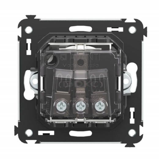 Розетка в стену, 2P+E, с з/ш, Avanti, белое облако