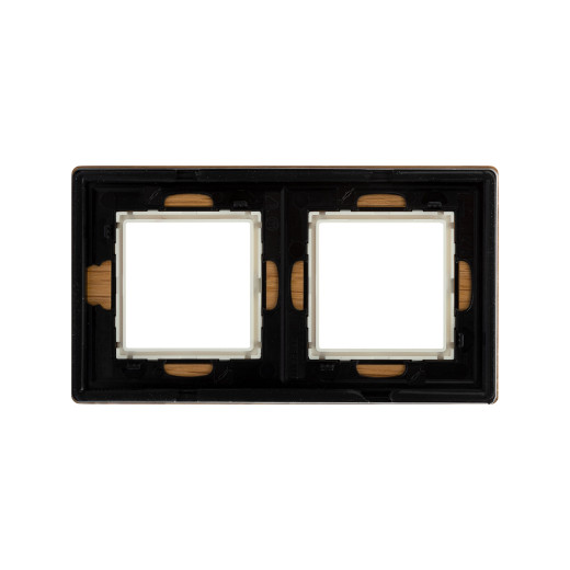 Рамка из натурального дерева 2 поста (4 мод.), Avanti, беленый дуб