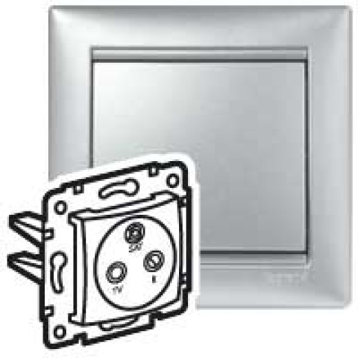 Розетка TV-FM-SAT - Legrand Valena - оконечная - алюминий