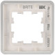 BRITE Рамка 1-мест. РУ-1-1-Бр металл алюм. RE AL IEK
