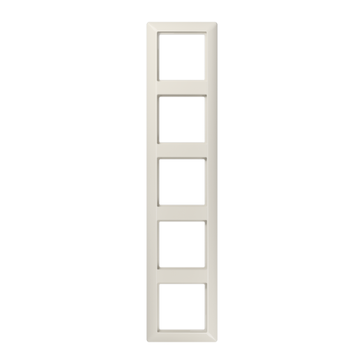 Рамка для вертикальной и горизонтальной установки, 5 постов, дюропласт, слоновая кость, AS500