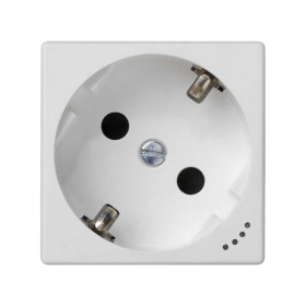 Simon Розетка 2к+з Schuko с подсветкой, 45х45мм