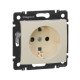 Розетка с заземлением - Legrand Valena - со шторками 16А 250В винтовые зажимы - слоновая кость