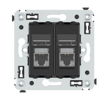 DKC Avanti Компьютерная розетка RJ-45 в стену, кат.6 экранированная  двойная, 