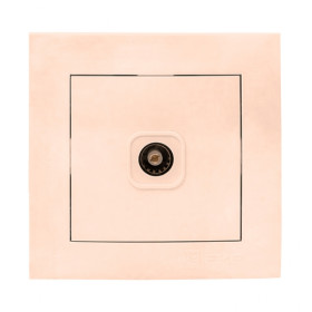 EKF PROxima Валенсия розетка телевизионная 1-местная 75Ом 5-862МГц кремовая.