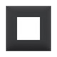Рамка 1 пост (2 мод.), Avanti, черный матовый