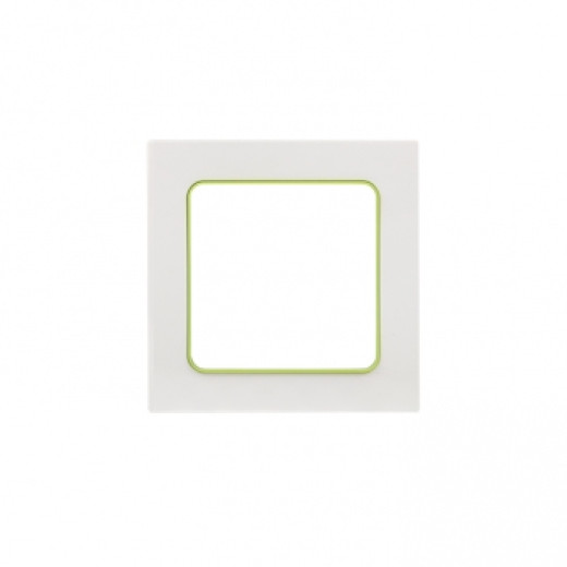 Стокгольм Рамка 1-местная белая с линией цвета зеленый EKF PROxima