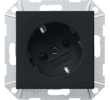 Gira Розетка с з/к  споворот на 30° с затвором (shutter) и символом