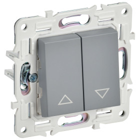 IEK SKANDY Серый Выключатель жалюзи 10А SK-V12Gr