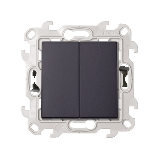 Двухклавишный выключатель Push&Go, графит