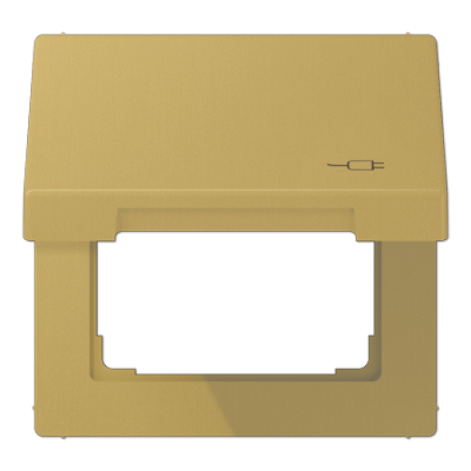 Рамка с подпружиненной крышкой для механизмов 50*50, с символом 