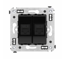 DKC Avanti Компьютерная розетка RJ-45 без шторки в стену, кат.6 двойная, 