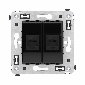 DKC Avanti Компьютерная розетка RJ-45 без шторки в стену, кат.6 двойная, 