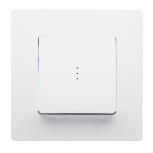 Переключатель одноклавишный с подсветкой/индикацией - Legrand Etika - 10А 250В безвинтовые зажимы - белый