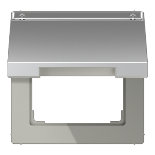 Крышка откидная с возвратной пружиной и полем для надписи 12×15 мм, алюминий