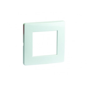 DKC Brava Рамка на 2 модуля (одноместная), белая, RAL9010