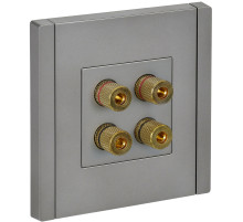 IEK FORTE&PIANO Сталь Аудиорозетка 4-мест. FP539