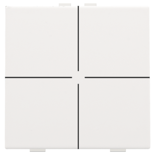 Кнопка  4-клавишная, белый