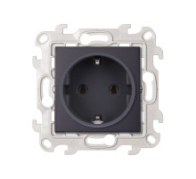 Simon 24 Графит Розетка 2К+3 Sсhuko без защитных шторок