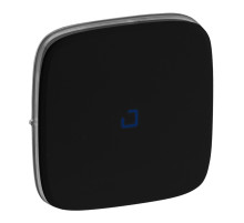 Legrand Valena ALLURE Антрацит Клавиша 1-ая с подсветкой/индикацией (голубая линза в центре).