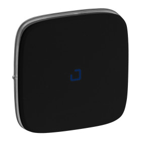 Legrand Valena ALLURE Антрацит Клавиша 1-ая с подсветкой/индикацией (голубая линза в центре).