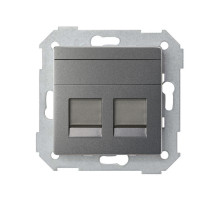 Simon 82 Concept Титан матовый Розетка 2-я со шт RJ45 прямая для передачи данных