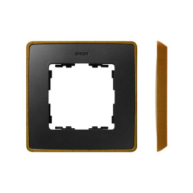 Simon 82 Detail Графит, основание латунь Рамка 1-ая