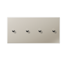 JUNG LS1912 Нержавеющая сталь Центральная плата, 2 поста, для горизонтальной установки, тумблеры 2+2,конус; метал. исполнение