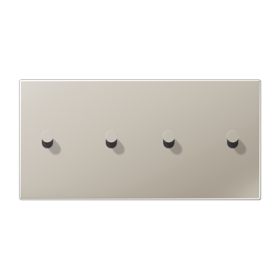 JUNG LS1912 Нержавеющая сталь Центральная плата, 2 поста, для горизонтальной установки, тумблеры 2+2,конус; метал. исполнение