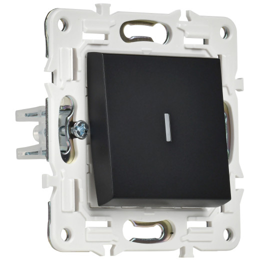 SKANDY Выключ. 1-кл. прох. с инд. 10А SK-V08Bl черн. IEK